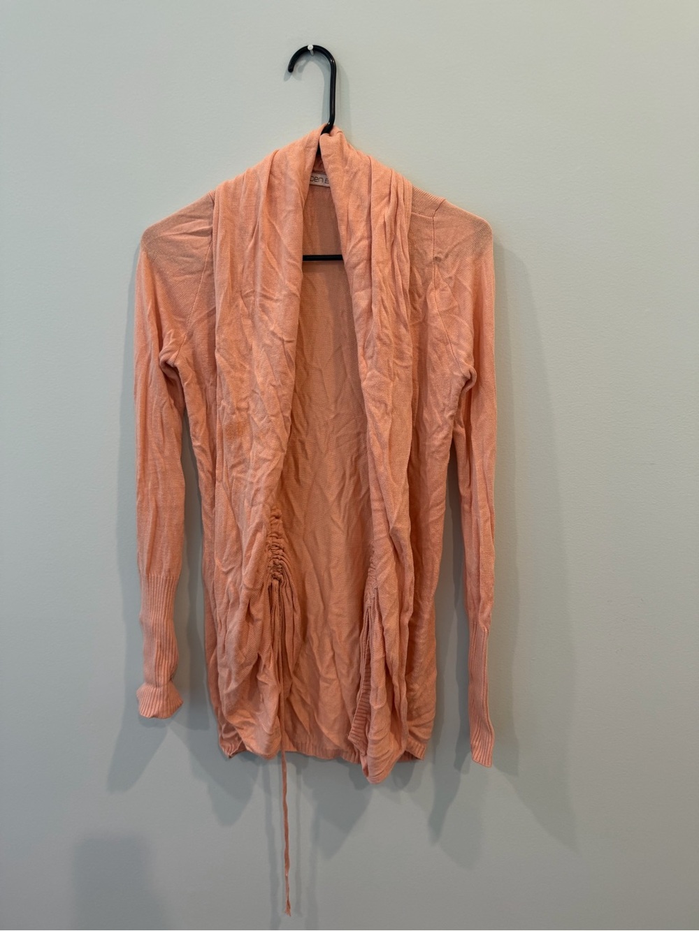 Arden B. Light Peach Open Front Cardigan